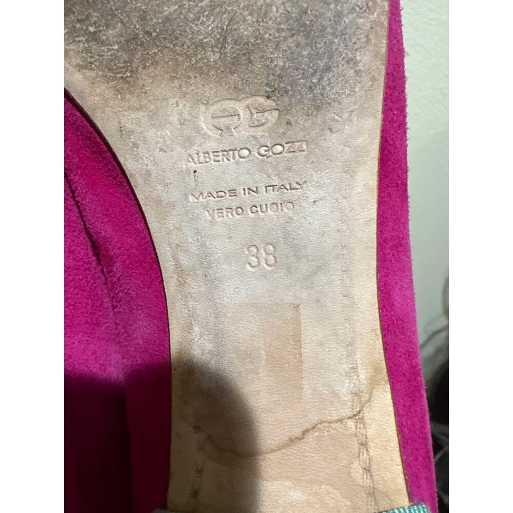 Alberto Gozzi Suede Ballet Flats pink orange size 38 (8) - Picture 6 of 7